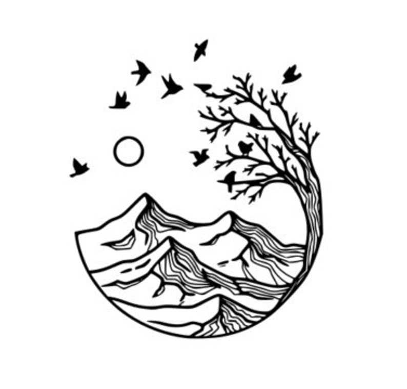 Mountains SVG, Mountain Range Svg#5