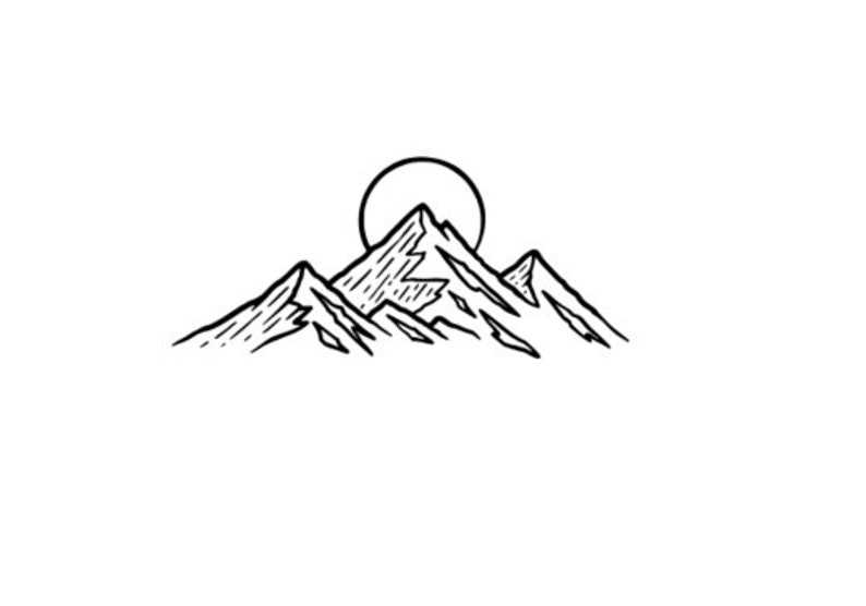 Mountains SVG, Mountain Range Svg#3