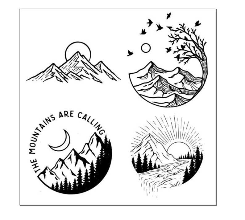 Mountains SVG, Mountain Range Svg#1