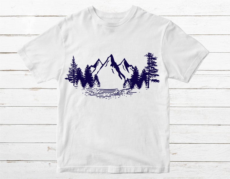 Mountains Clipart SVG, Mountains And Trees Svg