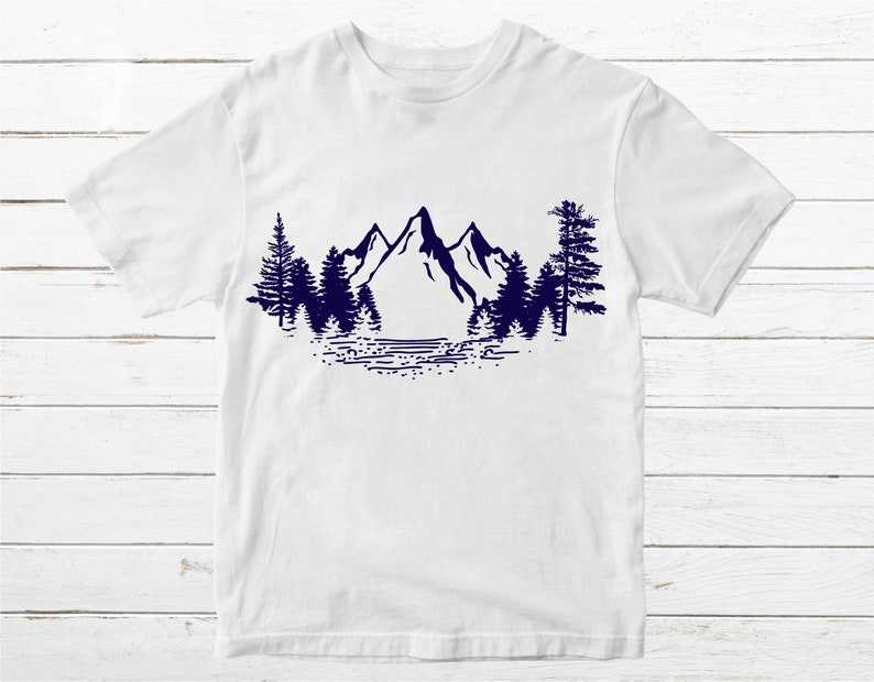 Mountains Clipart SVG, Mountains And Trees Svg#2