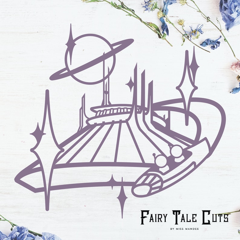 Disneyland Cut File SVG, Space Mountain Svg
