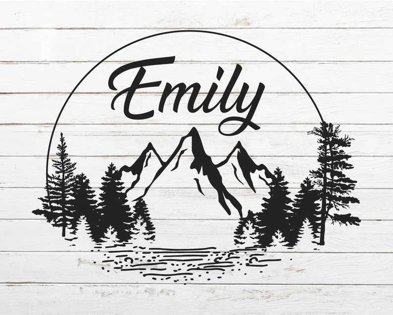 Nature Landscape Svg, Mountains And Trees Svg#1