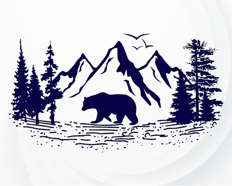Landscape SVG, Mountain Scene Svg