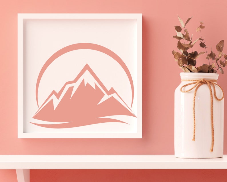 Mountain Scene Svg, Mountain Silhouette Svg