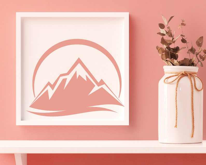 Mountain Scene Svg, Mountain Silhouette Svg#5