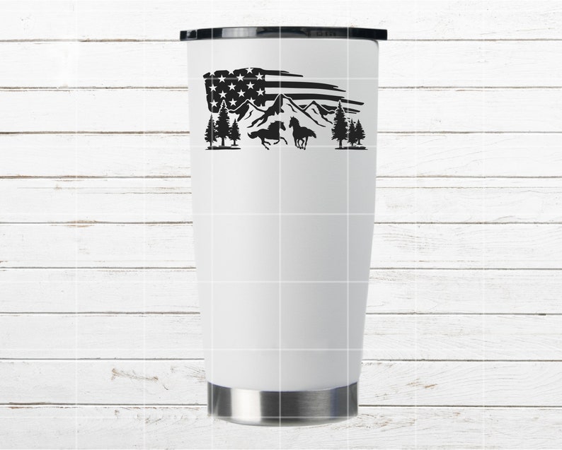 Flag SVG, Mountain Scene Svg
