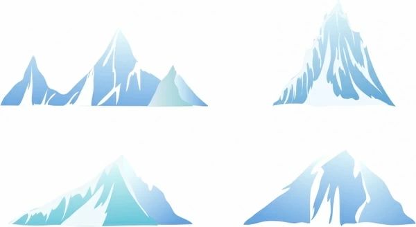 Blue Snow Mountain SVG, Mountain Svg