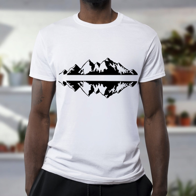 Mountain Range Reflection SVG, Mountain Range Svg