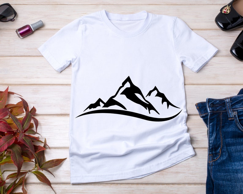 Outdoors Svg, Mountain Silhouette Svg