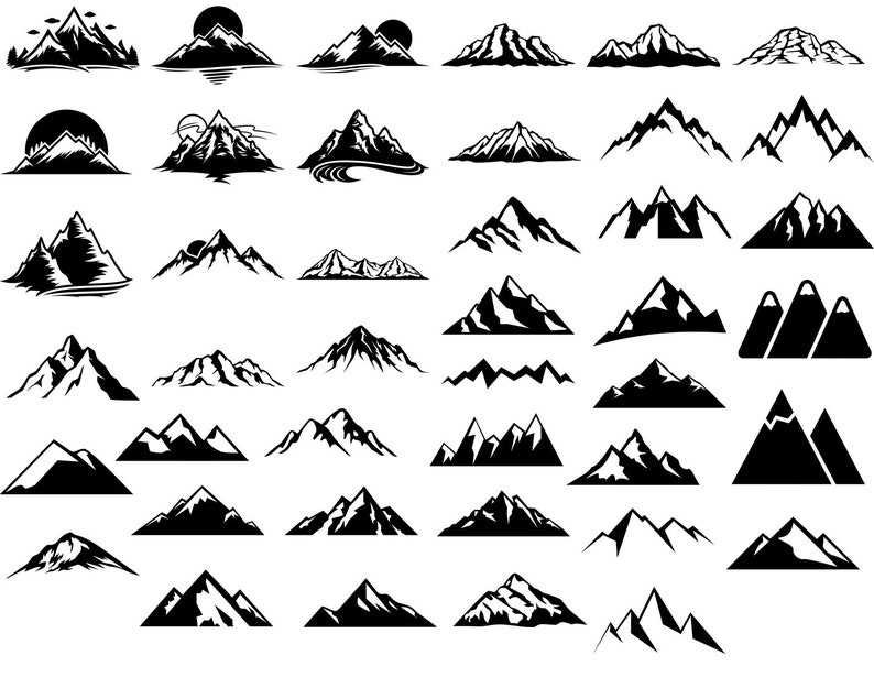 Mountains SVG, Mountain Range Svg#2