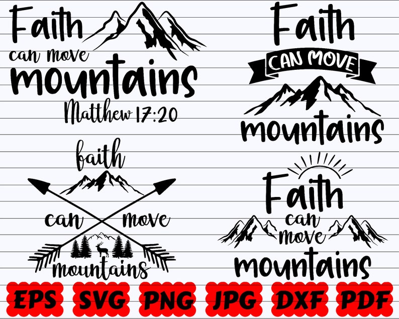 Jesus Quote Svg, Faith Can Move Mountains Svg
