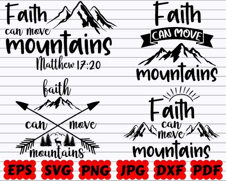 Jesus Quote Svg, Faith Can Move Mountains Svg#1