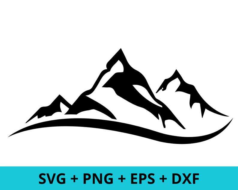 Outdoors Svg, Mountain Silhouette Svg#1