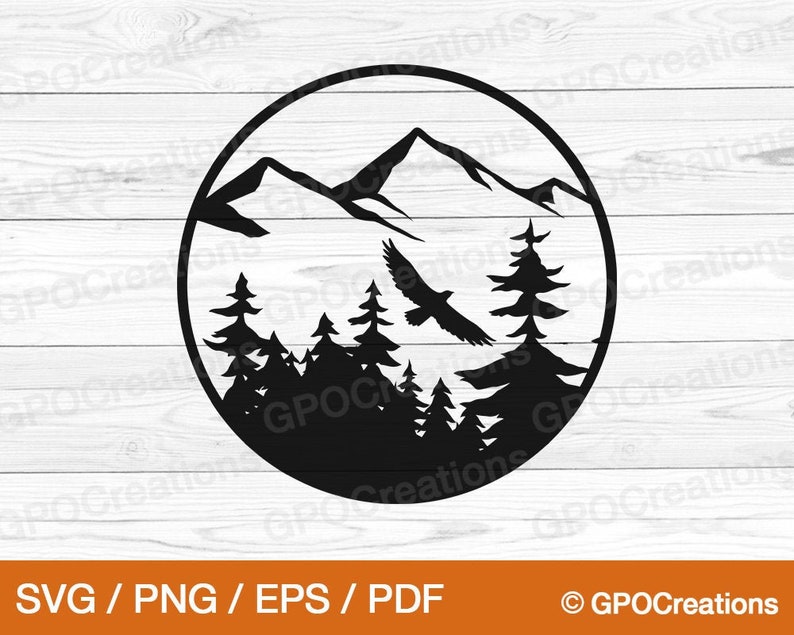 Camping Svg, Mountain Scene Svg