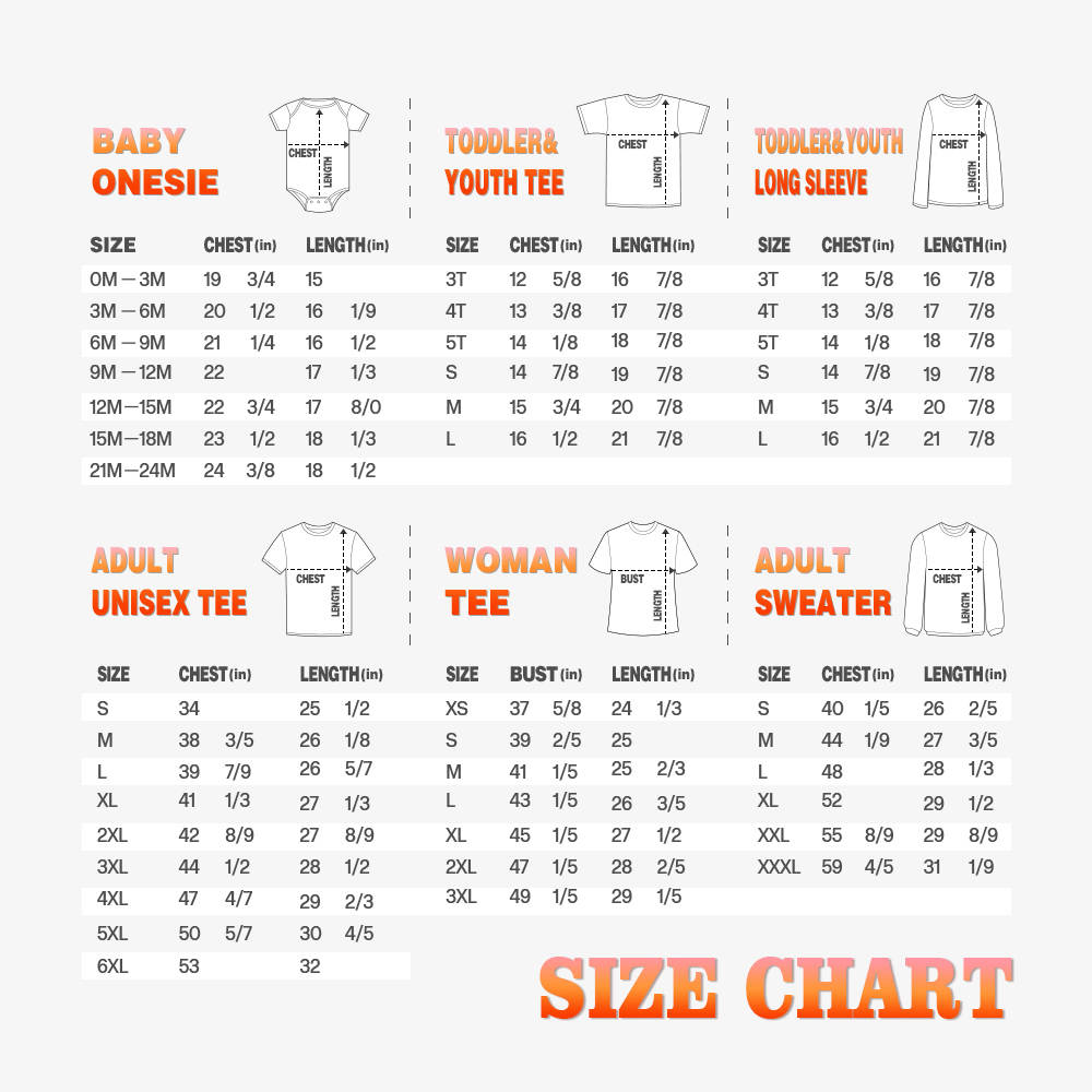 Sizing Chart, Cat T Shirt, Cat Tee Shirts