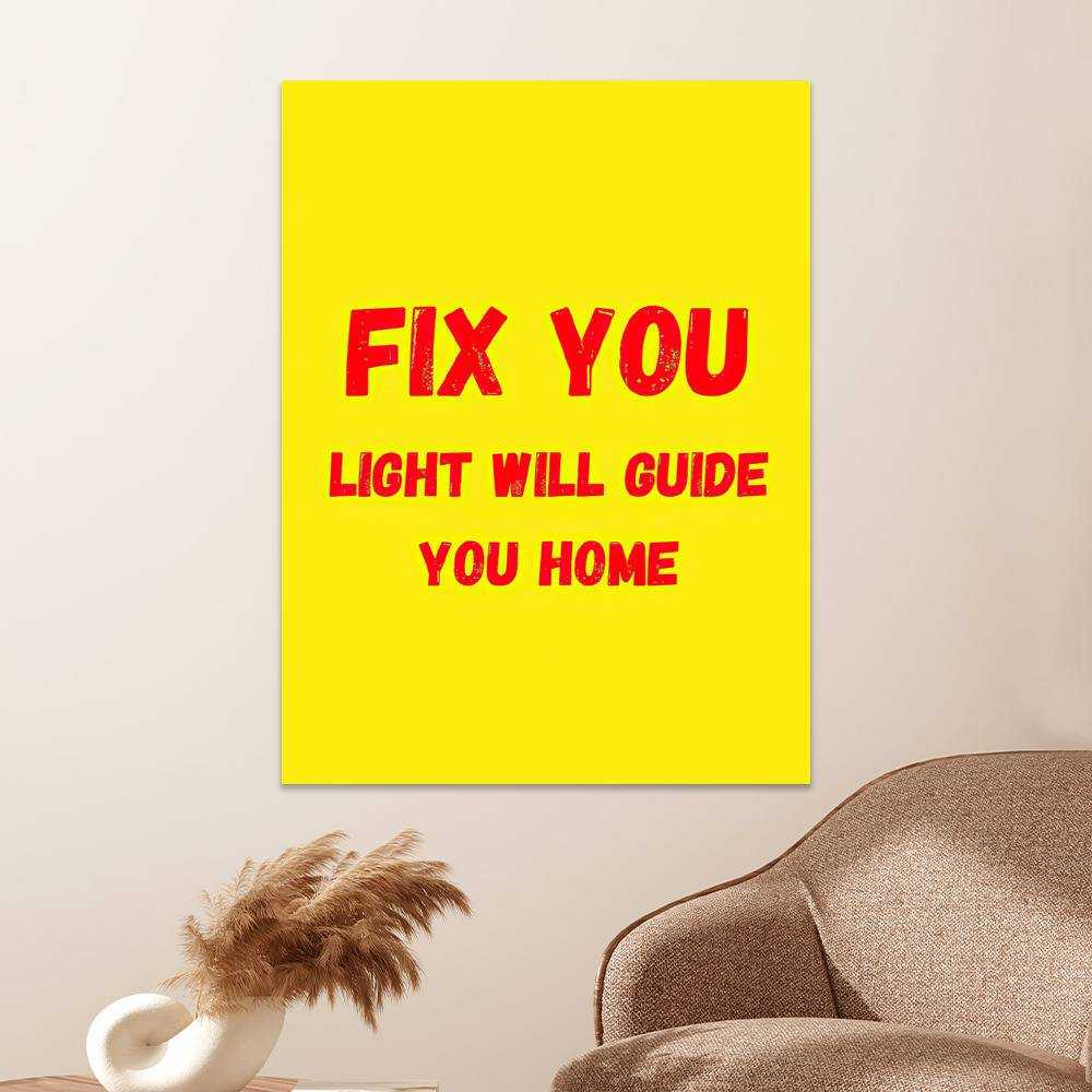 Coldplay Poster Fix You Poster Wall Art Sticky Poster