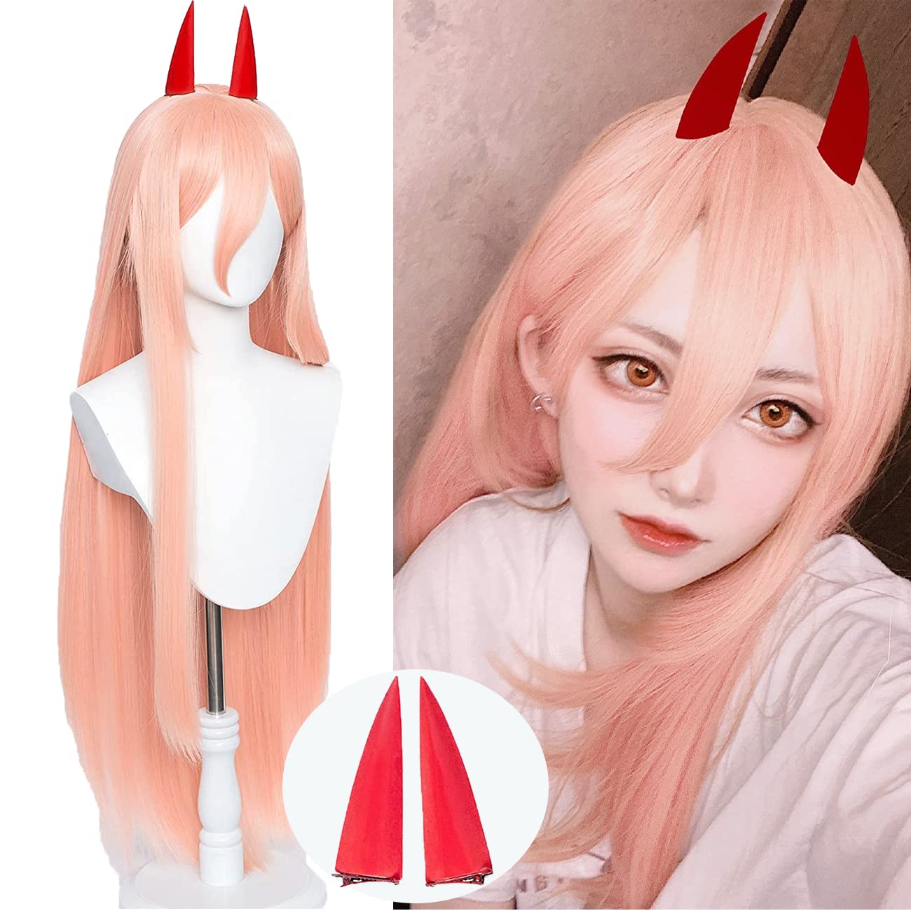 Japanese Anime Chainsaw Man Power Red Horns Shaped Hairpin Evil Demon Anime  Power Hair Accessories Cosplay Props Halloween Party - AliExpress