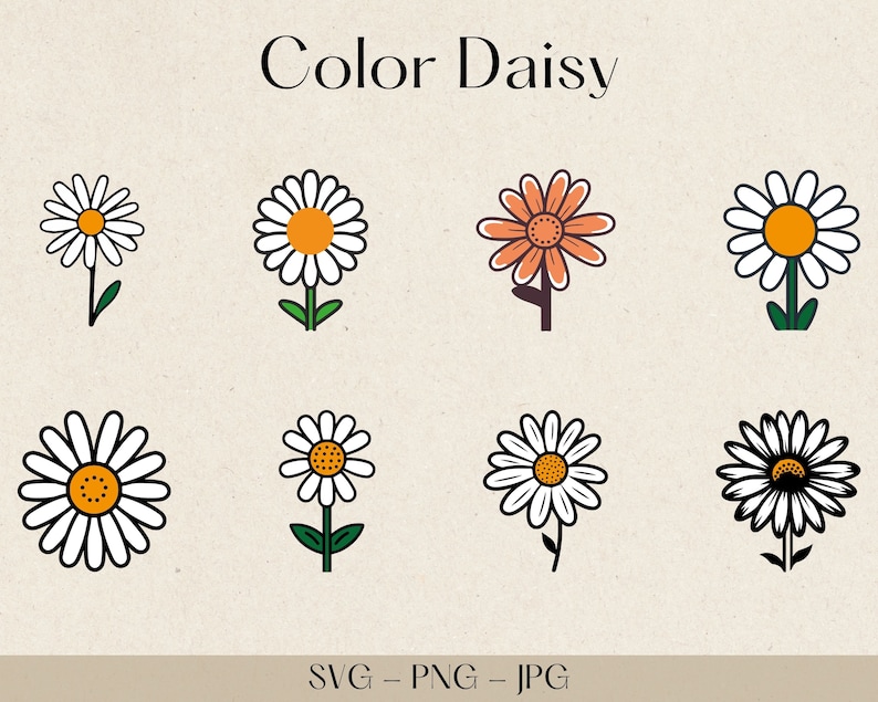 Daisy With Stem SVG Creativity and Fun Digital Download | daisysvg.com