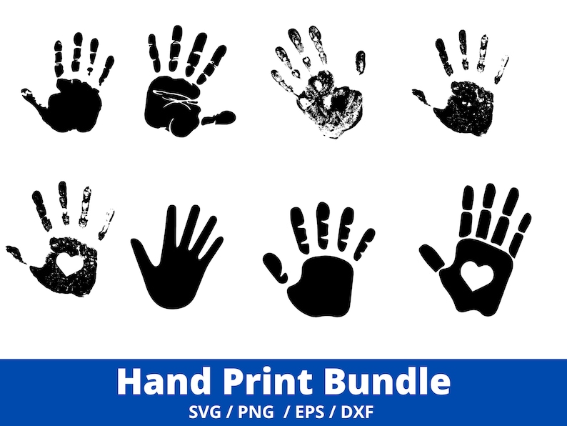 Hand Svg, Hand Print SVG Bundle - Hand Prints Cut File | handsvg.store