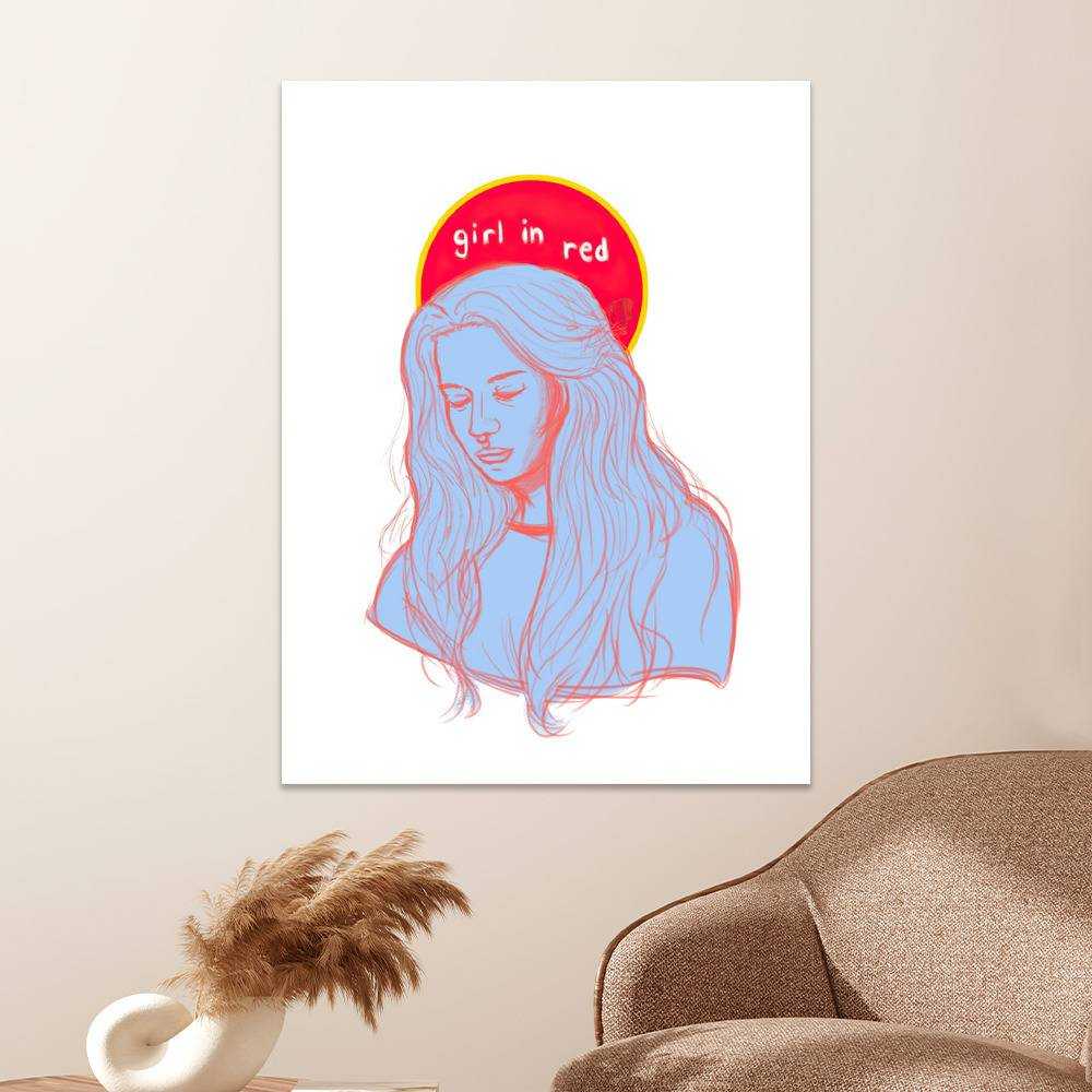 Girl in Red Poster | girlinhoodie.com