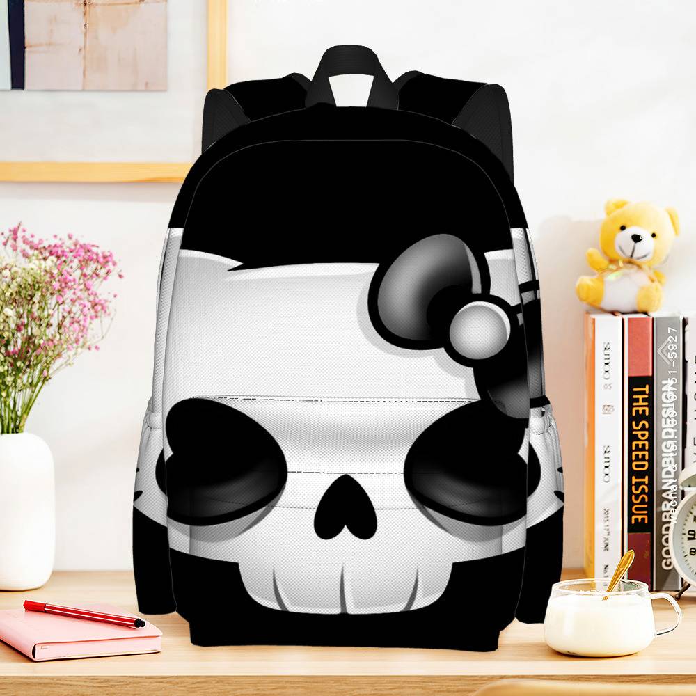 Emo Backpack Hello Kitty Skull Waterproof Backpack