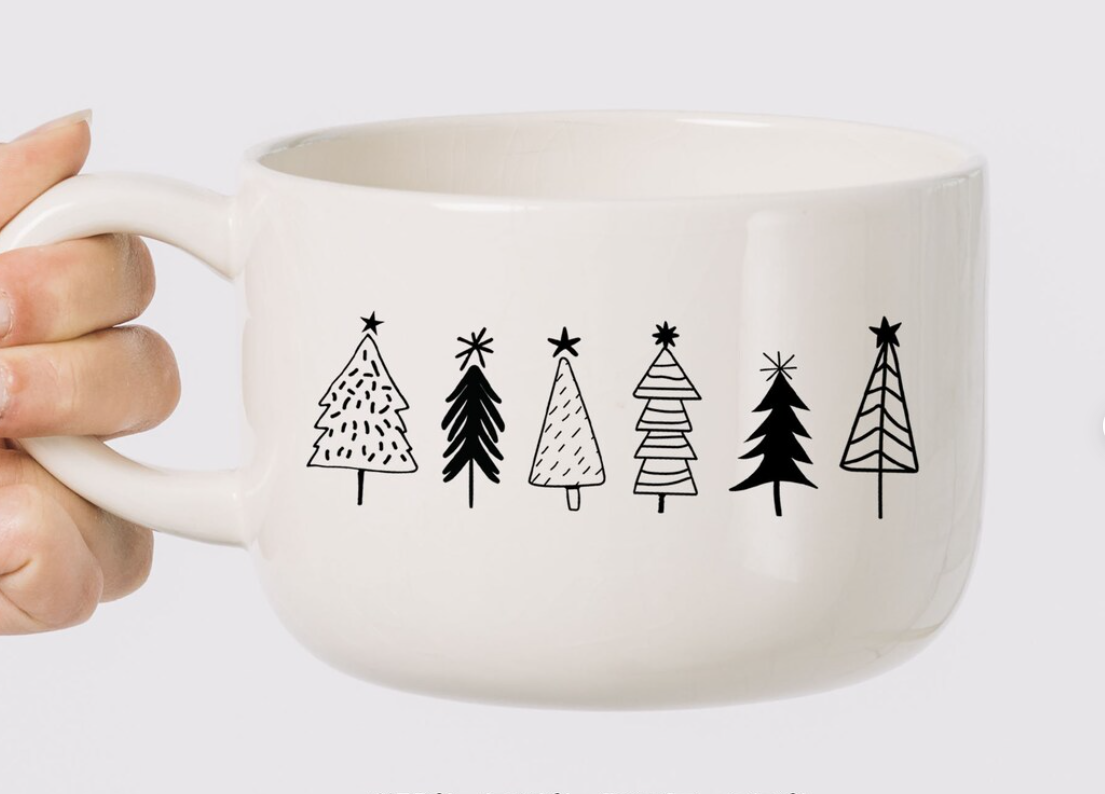 Free Christmas Trees Svg, Farmhouse Christmas Svg, Hand Drawn Christmas Trees Svg 