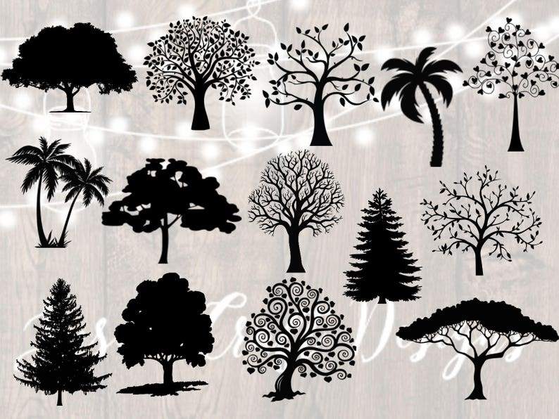 Tree Silhouette Svg Bundle, Tree Svg, Tree Silhouette Svg 
