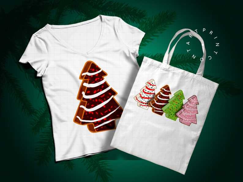 Christmas Tree Cake Svg Bundle, Little Debbie Christmas Tree Cake Png