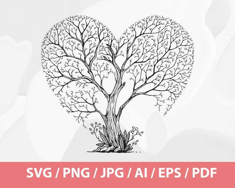 Heart Tree Svg, Love Tree Svg Clipart#1