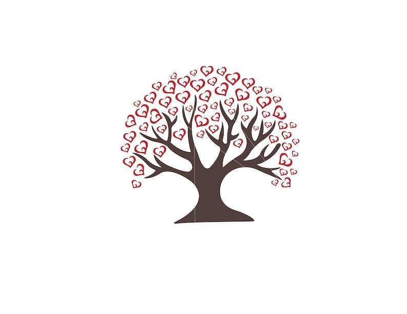 Heart Tree Svg Tree Clipart#3