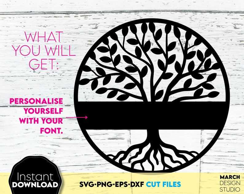 Tree Of Life Svg, Split Monogram Svg#3