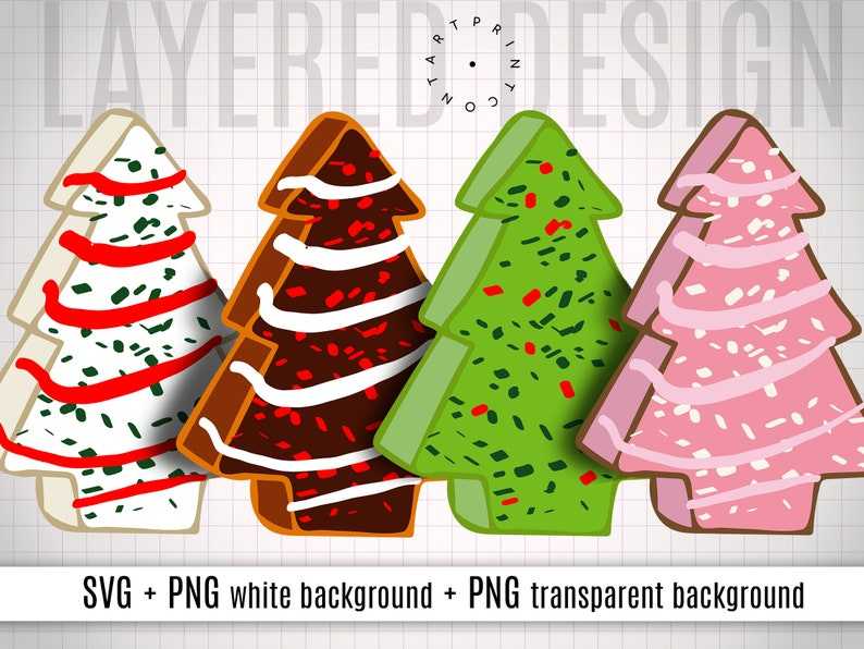 Christmas Tree Cake Svg Bundle, Little Debbie Christmas Tree Cake Png