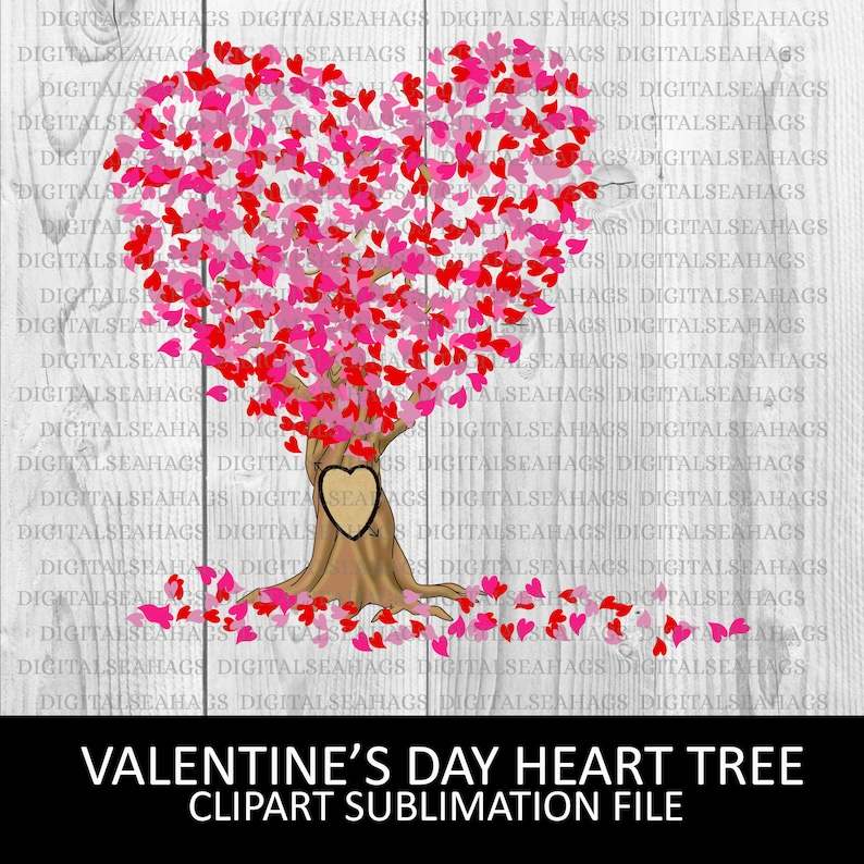 Tree With Hearts Shaped Leaves Digital Download#2