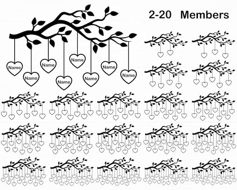 SVG Bundle Family Members Definitions SVG Files for Cricut 