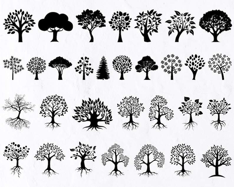31 Tree SVG Bundle, Tree Vector Clipart 