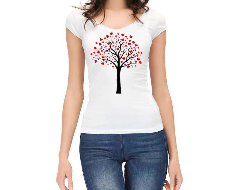 Tree With Hearts Shaped Leaves Svg, Love Tree Svg#2