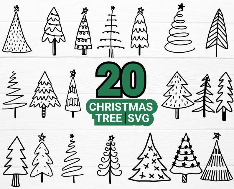 20 Christmas Tree Svg, Christmastree Cut File#1