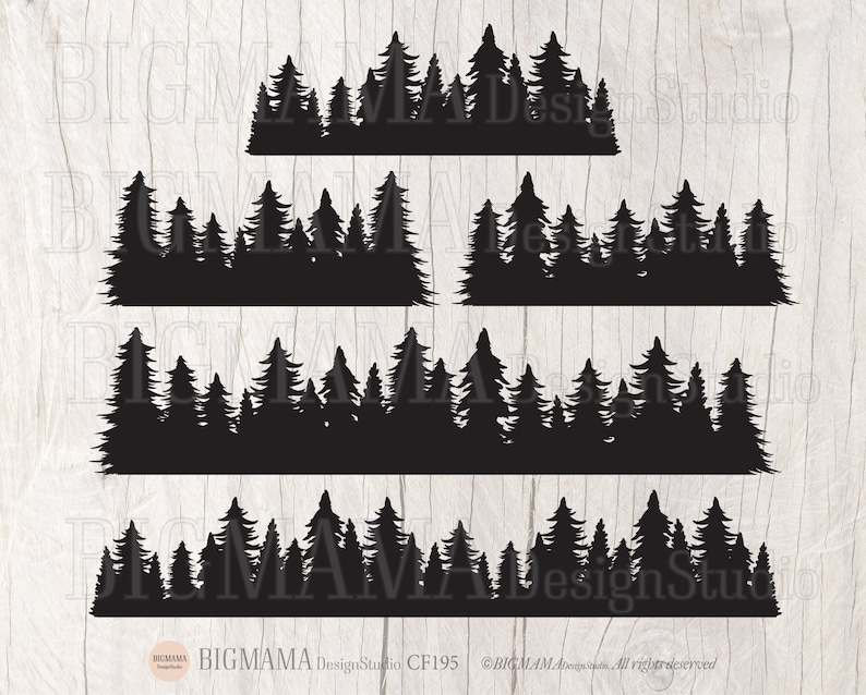 Forest Tree Svg, Tree Silhouette Cut File#3
