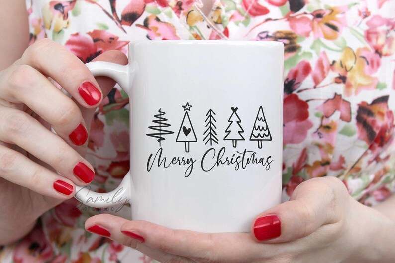 Merry Christmas Tree Svg Free, Christmas Saying Svg#1