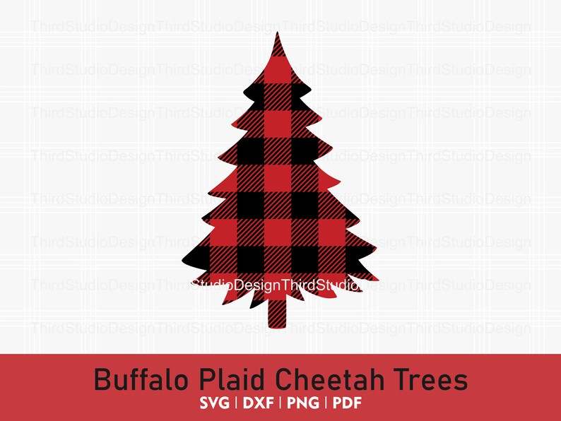 Buffalo Plaid Cheetah Tree Svg Bundle#7