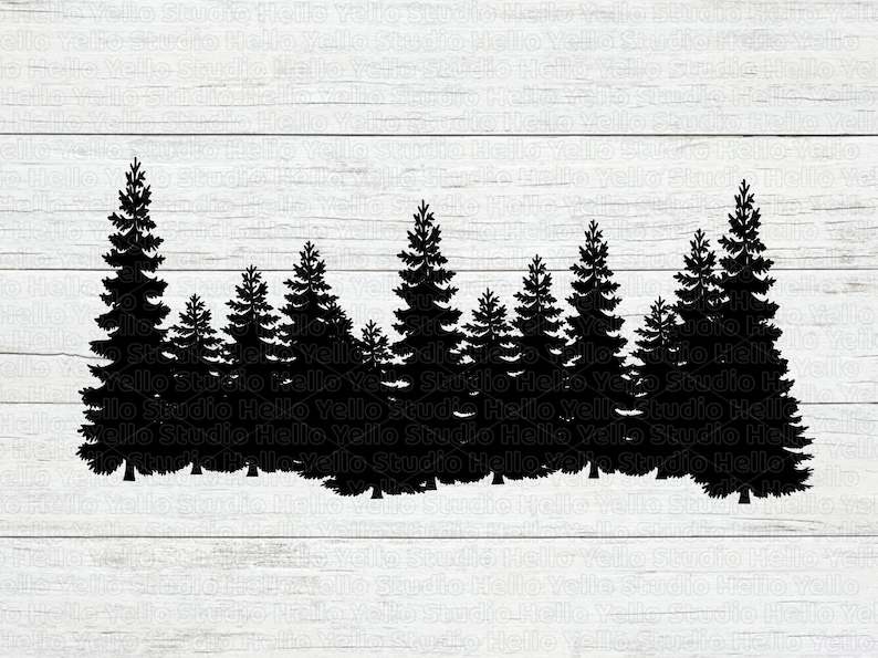 Pine Tree Svg, Pine Trees Silhouette, Christmas Tree Svg#1