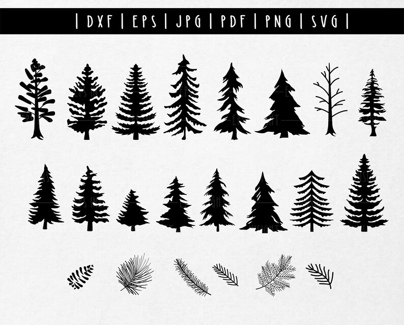 Tree Silhouette Svg, Pine Christmas Tree Png