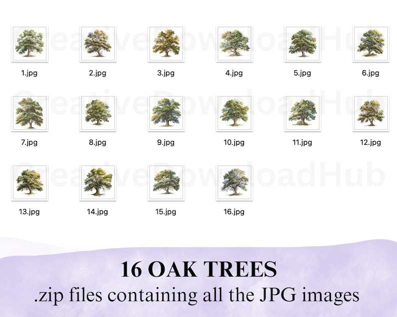 Oak Trees Clipart Jpg, Watercolor Oak Tree Download