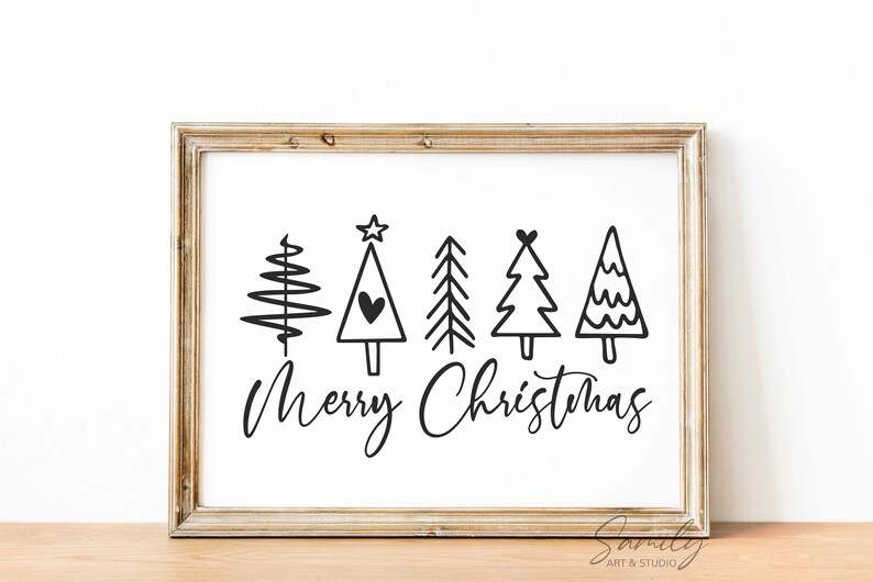 Merry Christmas Tree Svg Free, Christmas Saying Svg#3