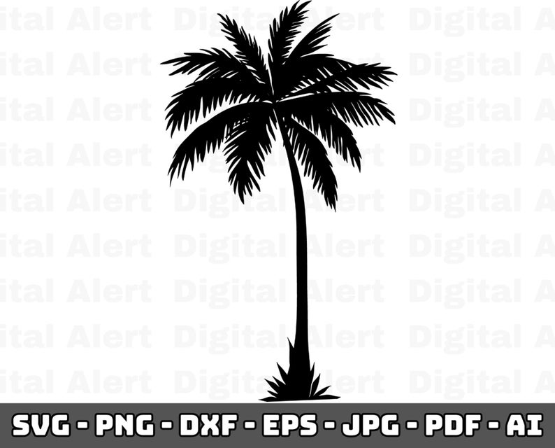 white palm tree silhouette