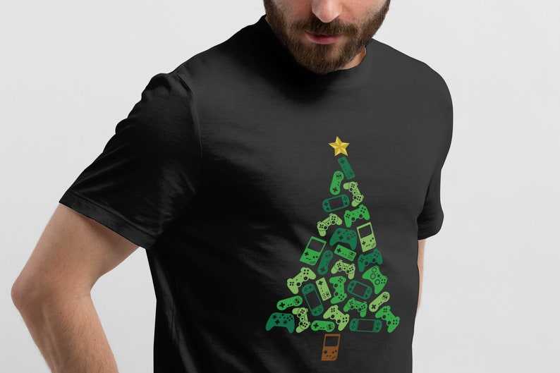 Christmas Tree Gamer Svg, Game Controller Assemble Tree Svg