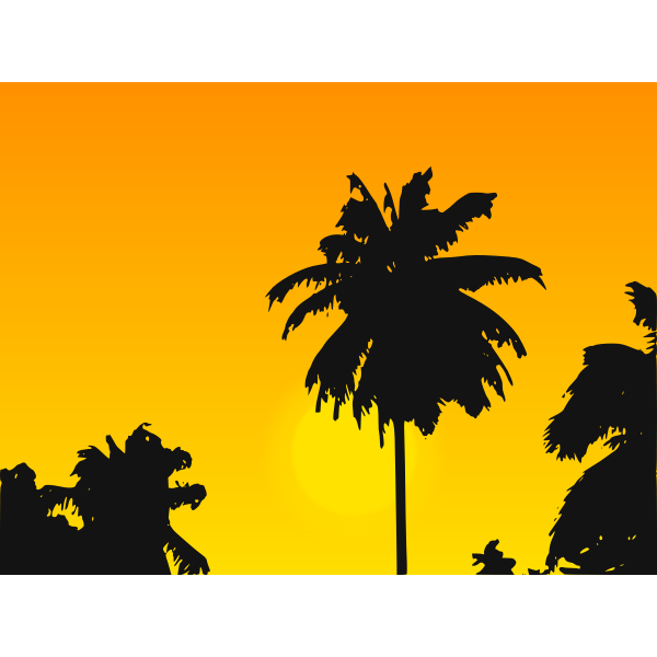 Beach Sunset Svg Free Palm Tree Svg