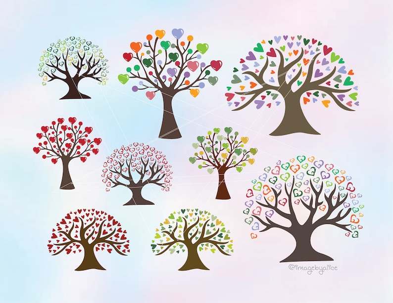 Heart Tree Svg Tree Clipart#1