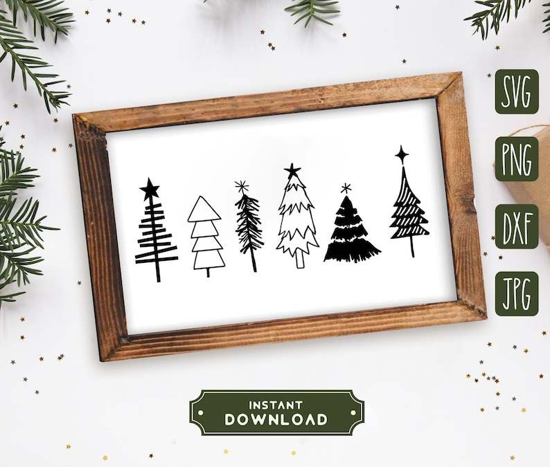 Christmas Trees Svg, Simple Pine Tree Svg#1